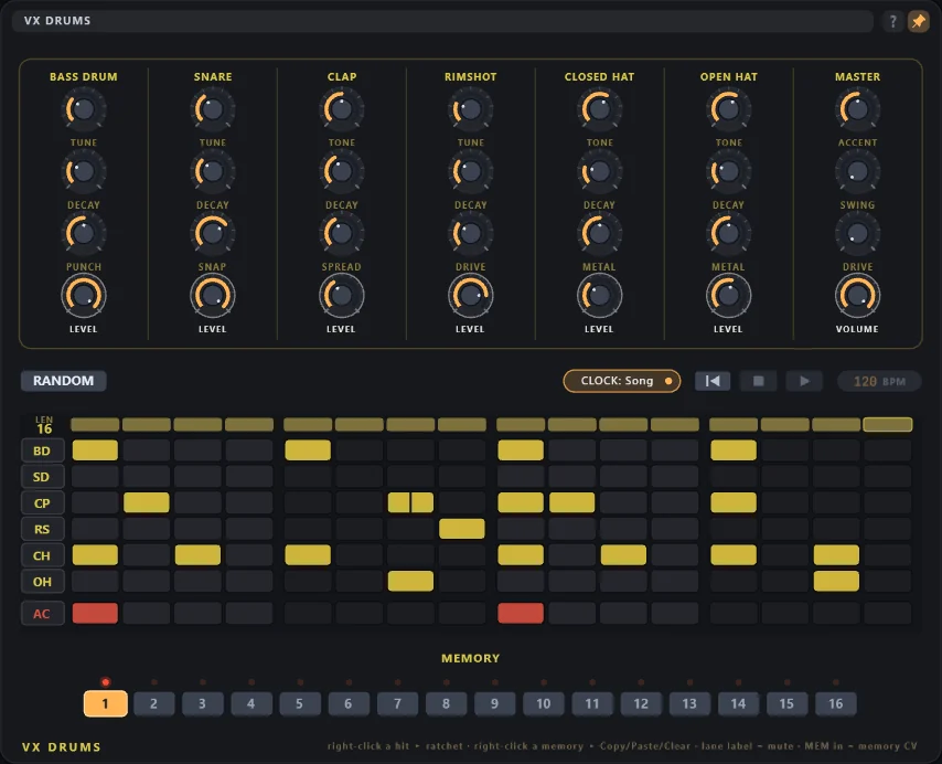 VX Drum Machine module
